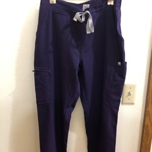 Figs Yola Skinny Scrub Pant Purple Small